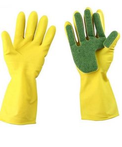 Five Finger Cleaning Sponge Dishwashing Rubber Gloves